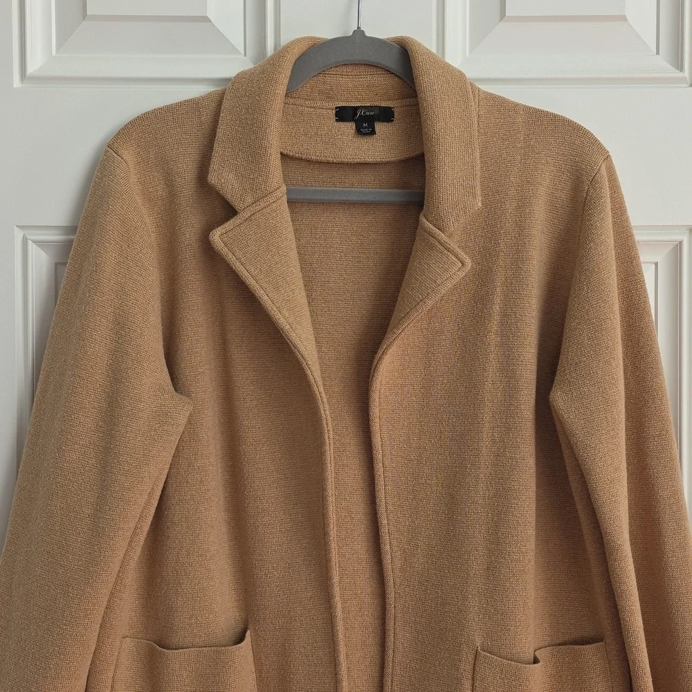 J. Crew Brown Sweater Blazer.  Size Medium